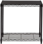 2-Shelf Stackable Storage, 13.3" D x 23.2" W x 22.2" H, Black in Black, alternate view 4