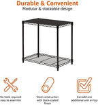 2-Shelf Stackable Storage, 13.3" D x 23.2" W x 22.2" H, Black in Black, alternate view 5