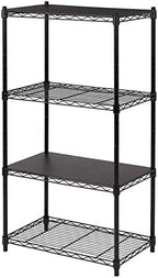 2-Shelf Stackable Storage, 13.3" D x 23.2" W x 22.2" H, Black in Black, alternate view 7