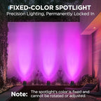 2 Solar Lights Outdoor Spotlight for Halloween Christmas, Purple, alternate view 2