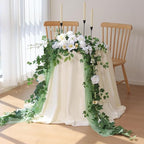 2 Strands Artificial Vines Ivy Garland 79" Fake Vine with Silk Green Leaves Faux Hanging Plants Greenery, alternate view 6