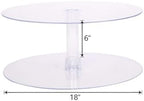 2 Tier 18 inch Acrylic Crystal Glass Clear Cupcake Dessert Decorating Stand for Birthday Xmas Party Wedding in, alternate