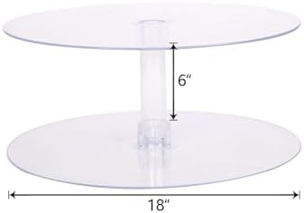 2 Tier 18 inch Acrylic Crystal Glass Clear Cupcake Dessert Decorating Stand for Birthday Xmas Party Wedding in, alternate