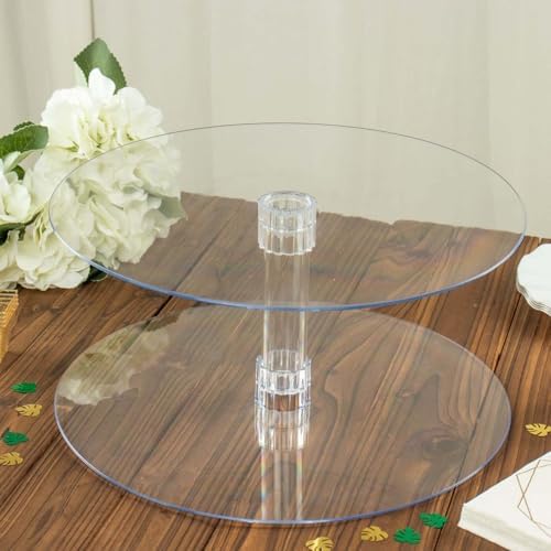 2 Tier 18 inch Acrylic Crystal Glass Clear Cupcake Dessert Decorating Stand for Birthday Xmas Party Wedding in, alternate