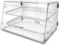 2-Tier Bakery Display Case with Front & Rear Doors
