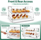 2-Tier Bakery Display Case with Front & Rear Doors, alternate view 3