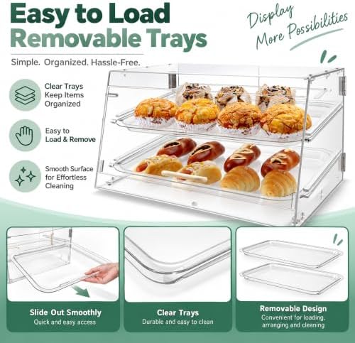 2-Tier Bakery Display Case with Front & Rear Doors, alternate view 5