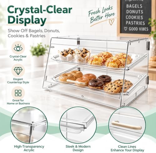 2-Tier Bakery Display Case with Front & Rear Doors, alternate view 6