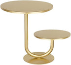 2 Tier Cake Stand, Metal Round Dessert Cupcake Display Stand, Modern Serving Platter for Wedding Birthday Party