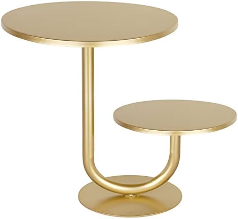 2 Tier Cake Stand, Metal Round Dessert Cupcake Display Stand, Modern Serving Platter for Wedding Birthday Party
