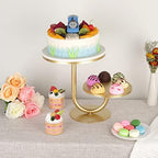 2 Tier Cake Stand, Metal Round Dessert Cupcake Display Stand, Modern Serving Platter for Wedding Birthday Party, alternate