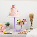 2 Tier Cake Stand, Metal Round Dessert Cupcake Display Stand, Modern Serving Platter for Wedding Birthday Party, alternate
