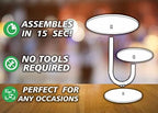 2 Tier Cake Stand, Metal Round Dessert Cupcake Display Stand, Modern Serving Platter for Wedding Birthday Party, alternate