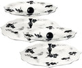 2 Tier Ceramic Combination Cupcake Stand Holder, Cupcake Stand Tower with Tiered Serving Tray for, Donuts