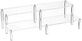 2 Tier Clear Acrylic Display Stand Cupcakes Holder, Dessert Display Riser for Great Event, Birthday Party
