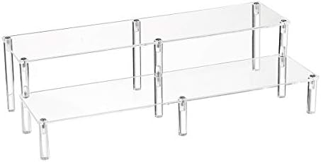 2 Tier Clear Acrylic Display Stand Cupcakes Holder, Dessert Display Riser for Great Event, Birthday Party