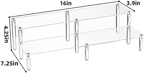 2 Tier Clear Acrylic Display Stand Cupcakes Holder, Dessert Display Riser for Great Event, Birthday Party, alternate view 2