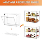 2 Tier Cupcake Stand Acrylic Cardboard Cupcake Tower Holder, Dessert Pastry Cookie Display Stand Case with Lid, alternate