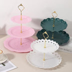 2-Tier Cupcake Stand Holder, Round Tiered Serving Tray 20/25cm Cup Cake Stand for Dessert Fruit Table Birthday, alternate