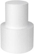 2-Tier Foam Cake Dummies 4" & 6", White Styrofoam Fake Cake Set
