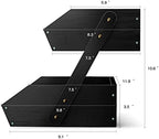 2-Tier Fruit Basket for Kitchen Counter, Black, Self-assembly in Black, alternate view 4