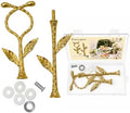 2 Tier Gold Cake Stand Tiered Tray Hardware Kit, Dessert Plate Hardware, Metal Heavy Duty Dessert Fruit Plate