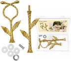 2 Tier Gold Cake Stand Tiered Tray Hardware Kit, Dessert Plate Hardware, Metal Heavy Duty Dessert Fruit Plate