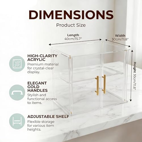 2-Tier Pastry Display Case, Countertop Bakery Display Case in Clear, alternate view 2