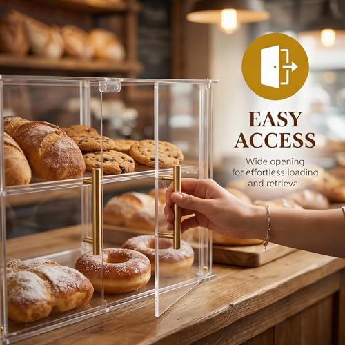 2-Tier Pastry Display Case, Countertop Bakery Display Case in Clear, alternate view 6