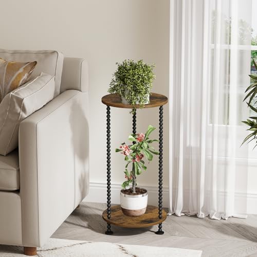 2 Tier Plant Stand Indoor, Small Corner Plant Stand, 23.2" Tall, alternate view 2