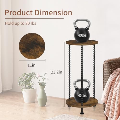 2 Tier Plant Stand Indoor, Small Corner Plant Stand, 23.2" Tall, alternate view 3