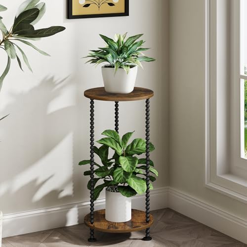 2 Tier Plant Stand Indoor, Small Corner Plant Stand, 23.2" Tall, alternate view 5