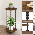 2 Tier Plant Stand Indoor, Small Corner Plant Stand, 23.2" Tall, alternate view 6