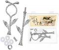 2 Tier Silver Cake Stand Tiered Tray Hardware Kit, Dessert Plate Hardware, Metal Heavy Duty Dessert Fruit Plate