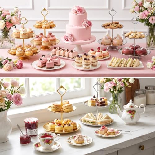 2 Tiered Tray Hardware Kit Cake Stand Hardware Tiered Tray Plate Hardwares in 3, alternate view 6