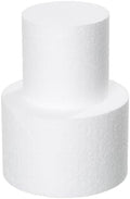 2 Tiers 4" 6" Fake Cake 4 Inch Tall Fake Birthday Cake Rounds Styrofoam Cake Dummies Set for Birthday, Wedding