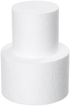 2 Tiers 4" 6" Fake Cake 4 Inch Tall Fake Birthday Cake Rounds Styrofoam Cake Dummies Set for Birthday, Wedding