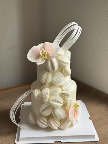 2 Tiers 4" 6" Fake Cake 4 Inch Tall Fake Birthday Cake Rounds Styrofoam Cake Dummies Set for Birthday, Wedding, alternate