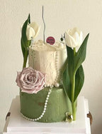 2 Tiers 4" 6" Fake Cake 4 Inch Tall Fake Birthday Cake Rounds Styrofoam Cake Dummies Set for Birthday, Wedding, alternate