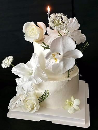 2 Tiers 4" 6" Fake Cake 4 Inch Tall Fake Birthday Cake Rounds Styrofoam Cake Dummies Set for Birthday, Wedding, alternate