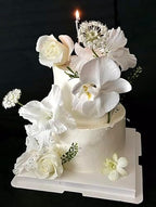 2 Tiers 4" 6" Fake Cake 4 Inch Tall Fake Birthday Cake Rounds Styrofoam Cake Dummies Set for Birthday, Wedding, alternate