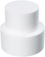 2 Tiers 6" 8" Fake Cake 4 Inch Tall Fake Birthday Cake Rounds Styrofoam Cake Dummies Set for Birthday, Wedding