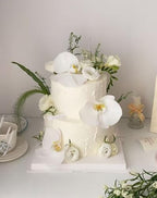 2 Tiers 6" 8" Fake Cake 4 Inch Tall Fake Birthday Cake Rounds Styrofoam Cake Dummies Set for Birthday, Wedding, alternate