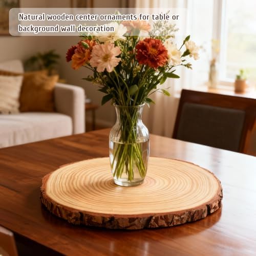 2 Wood Slices 11-13in, Large Slabs for Wedding DIY, alternate view 6