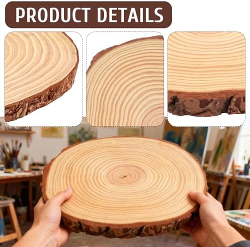 2 Wood Slices 11-13in, Large Slabs for Wedding DIY, alternate view 7