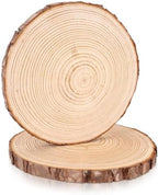 2 Wood Slices 8-9in, Large Slabs for Wedding DIY