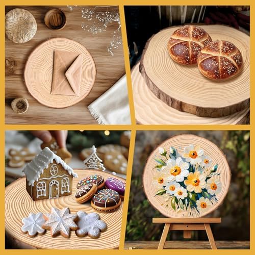 2 Wood Slices 8-9in, Large Slabs for Wedding DIY, alternate view 4