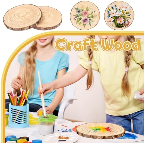 2 Wood Slices 8-9in, Large Slabs for Wedding DIY, alternate view 5