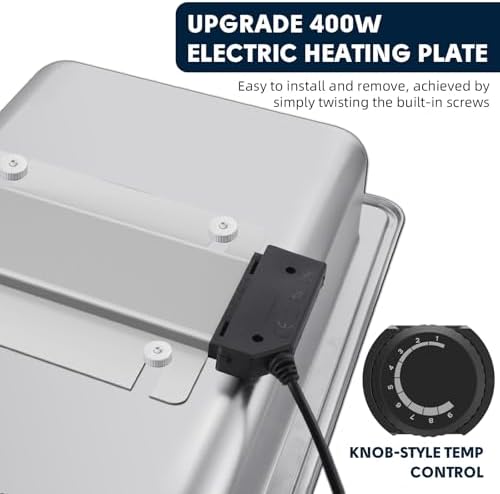 2 x 4.5QT Electric Chafing Dish, Half Size Buffet Warmer Set, alternate view 6