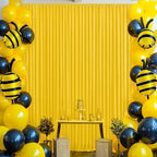 20×10 ft Yellow Wrinkle Free Backdrop Curtain for Party, 4 Panels 5×10ft Soft Silky Polyester Photo Backdrop, alternate view